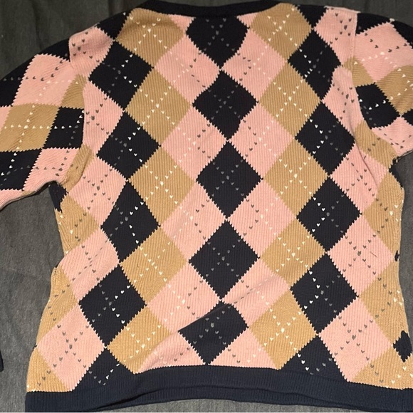 Vintage 90s Liz Claiborne petite argyle sweater - Picture 2 of 2